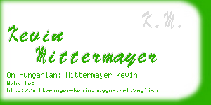 kevin mittermayer business card